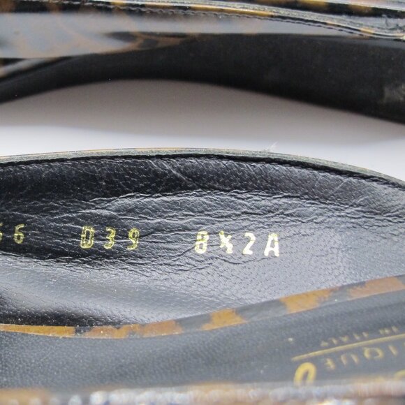 Salvatore Ferragamo leopard print patent leather wedge mule in 8.5AA - Picture 6 of 7